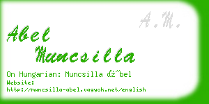 abel muncsilla business card